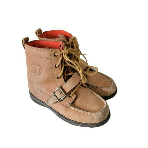 Ralph Lauren Other - Ralph Lauren Polo Boys Brown Leathers Boots Size 1
